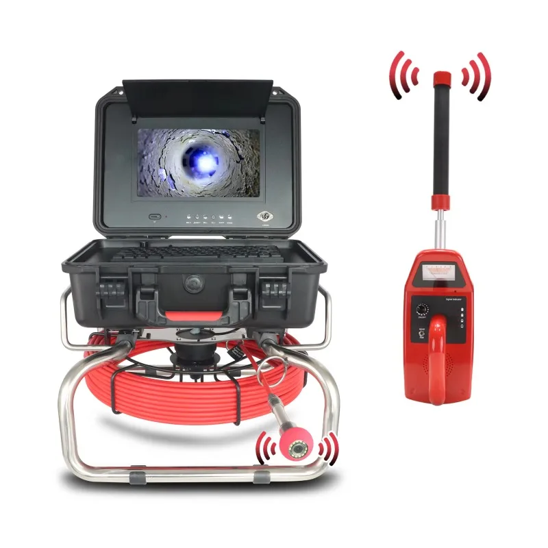 

【Popular】【Popular】Waterproof Self Leveling Sewer Inspection 10'' Drain Pipe s 12V 4500mAh Plumbing with DVR