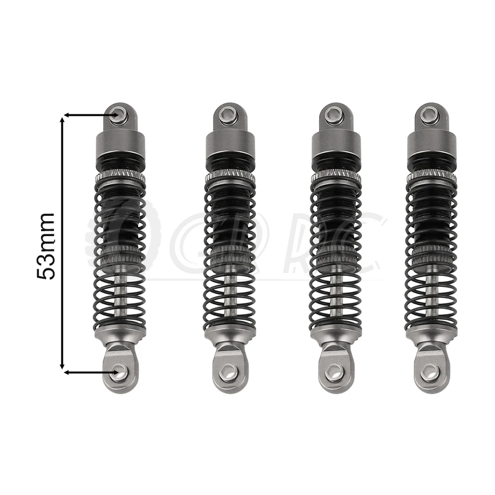 4pcs 53mm 59mm 66mm Aluminium Stoßdämpfer Dämpfer für 1/18 rc Crawler trx4m TRX-4M Bronco Defender Upgrade Teile – Detail 2