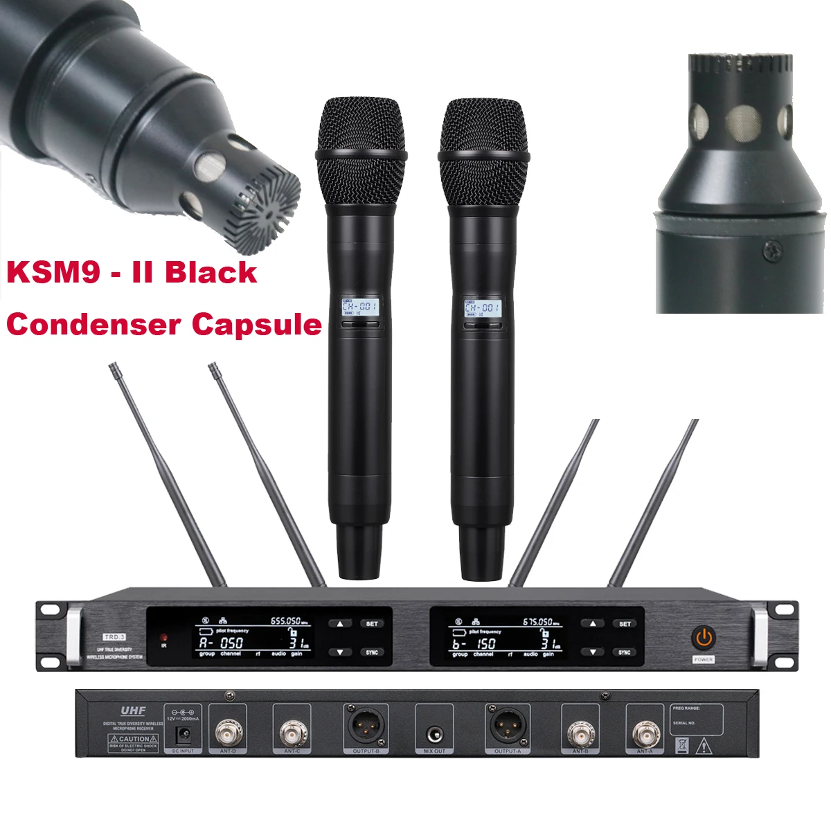 Stage Musical Performance ULXD4 Digital Wireless High-End KSM9 II Condenser Microphone System Ture Diversity UHF 500m