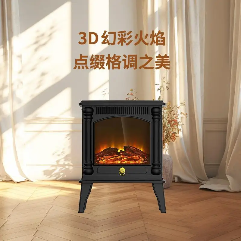 1400W Creative 3D Fake Flame Electric Fireplace Fast Heat Household Home Office Winter Electric Heater