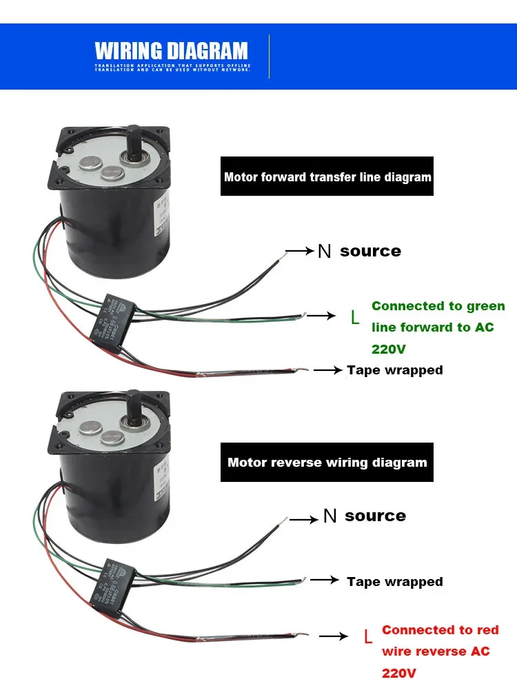 80KTYZ 60W 220V AC Permanent Magnet Synchronous Motor CW/CCW Low Speed Gear Motor 2.5/5/10/15/20/30/50/60/80/110rpm