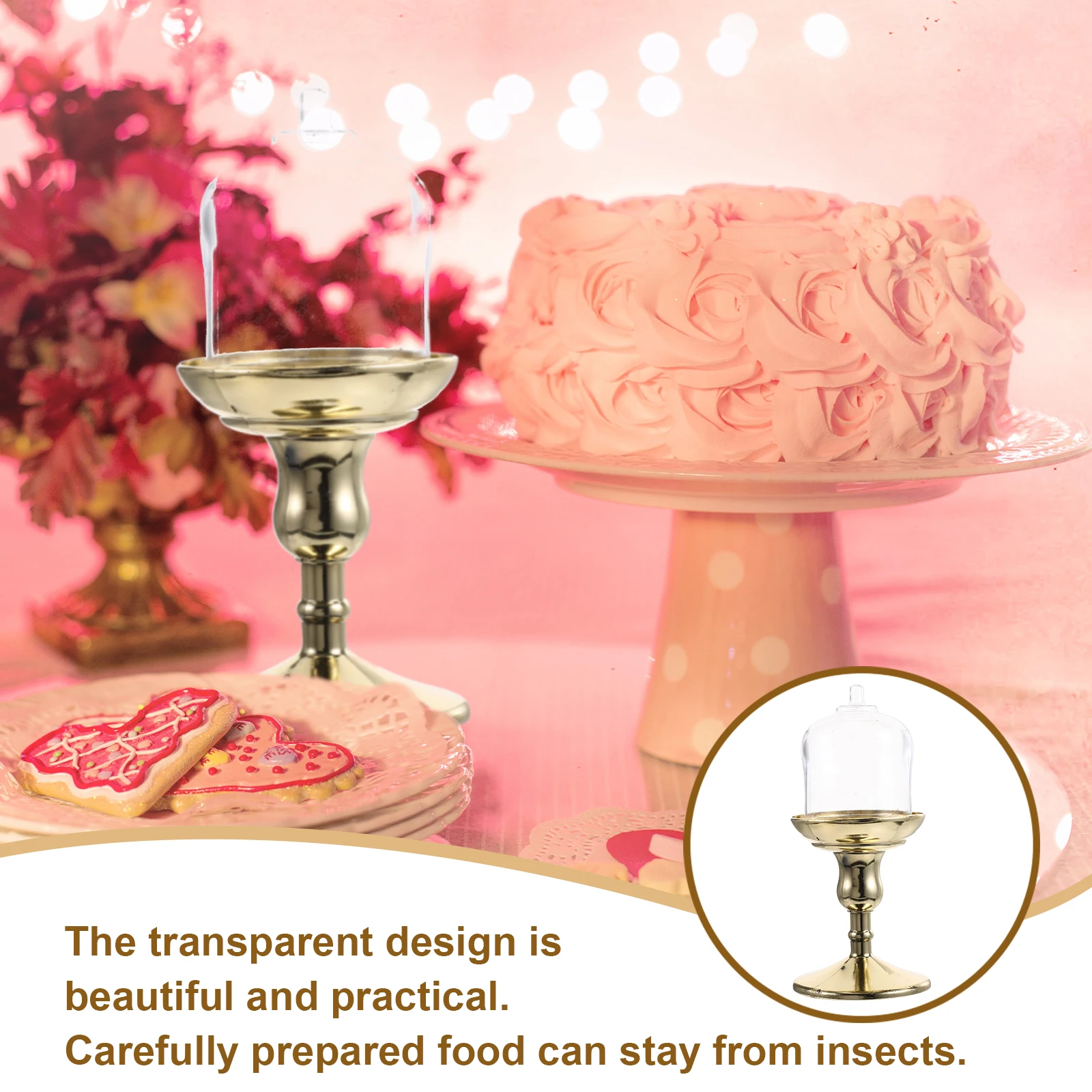 

10 Pcs Dessert Display Box Candy Favor Boxes Small Cupcake Stand with Dome Mini Chocolate Lid Plate Container Containers Lids