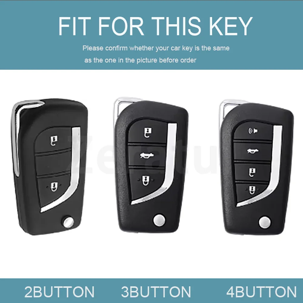 For Toyota Auris Corolla Avensis Verso Yaris Aygo Scion TC Camry RAV4 Forturner Hilux Car Key Case Cover Transparent TPU Style