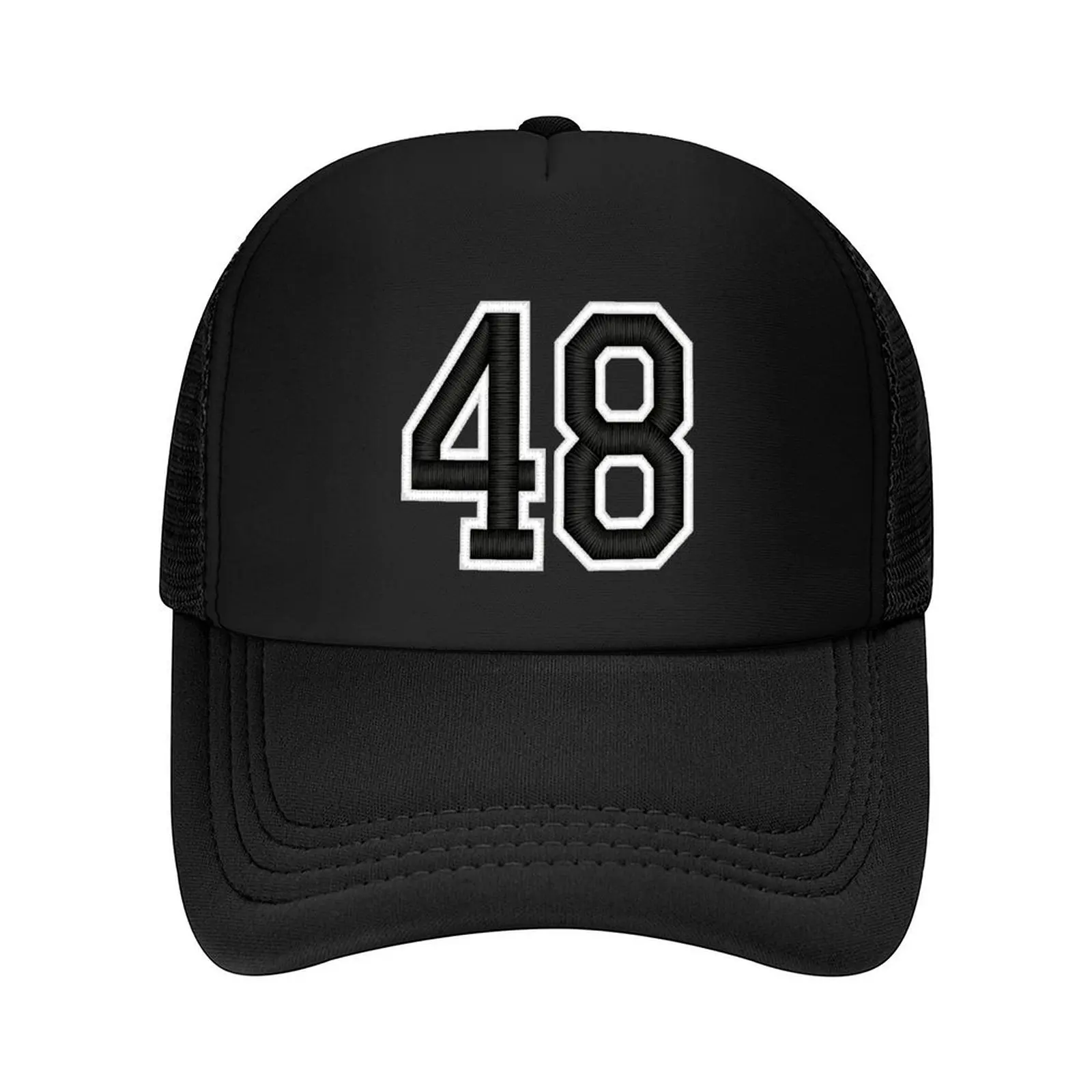 

48 Black Jersey Sports Number forty-eight Football 48 Baseball Cap Brand Man cap fun hats New Hat dad hat Boy Child Women's
