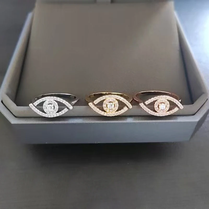 

Лидер продаж, женские роскошные ювелирные изделия, серебро S925, классическое кольцо для глаз, модное простое кольцо для свадебной вечеринки, подарок на день Святого Валентина