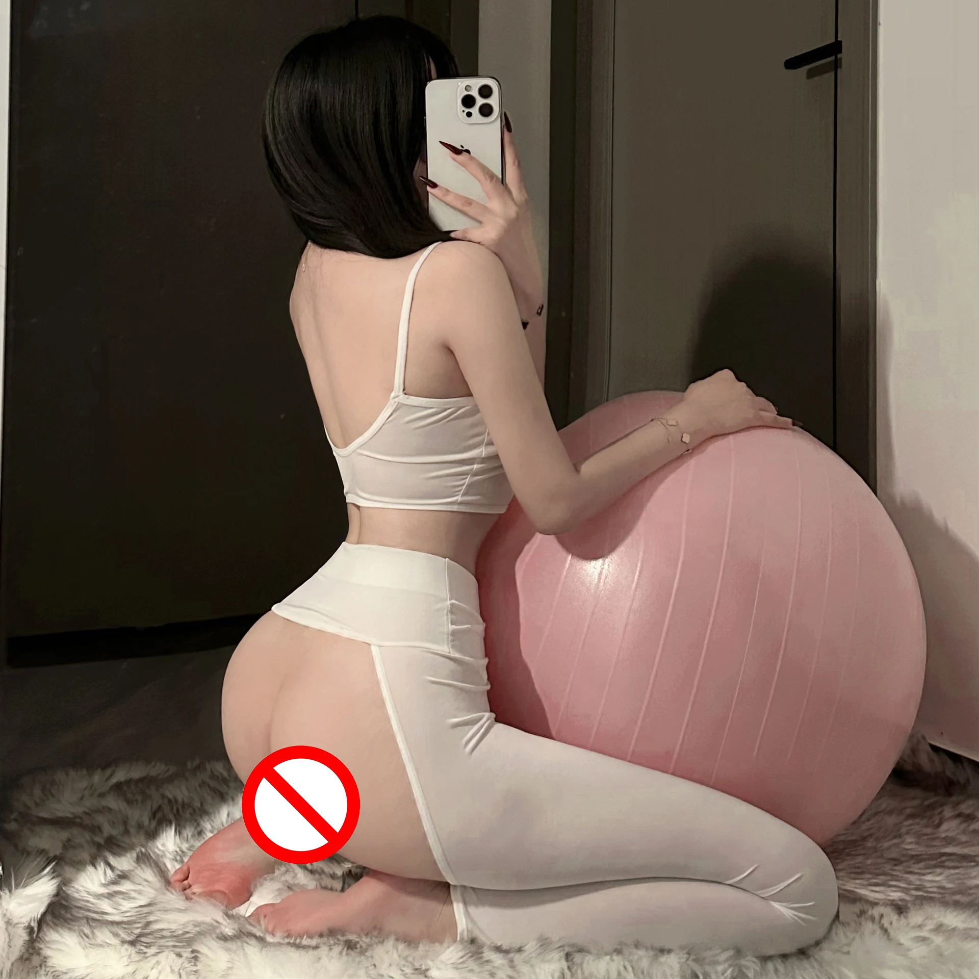 

Sexy Women's Open Yoga Pants Outdoor Leggings Lnvisible Zipper High Waist and Abdominal Compression Slimming and Tight Fitting