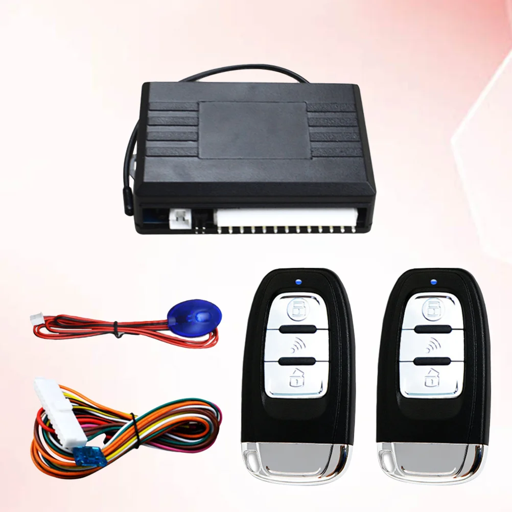 طقم قفل مركزي قفل باب السيارة نظام دخول بدون مفتاح ضوء الاتجاه وامض عن بعد إصدار صندوق السيارة العالمي 12 فولت أوتوماتيكي