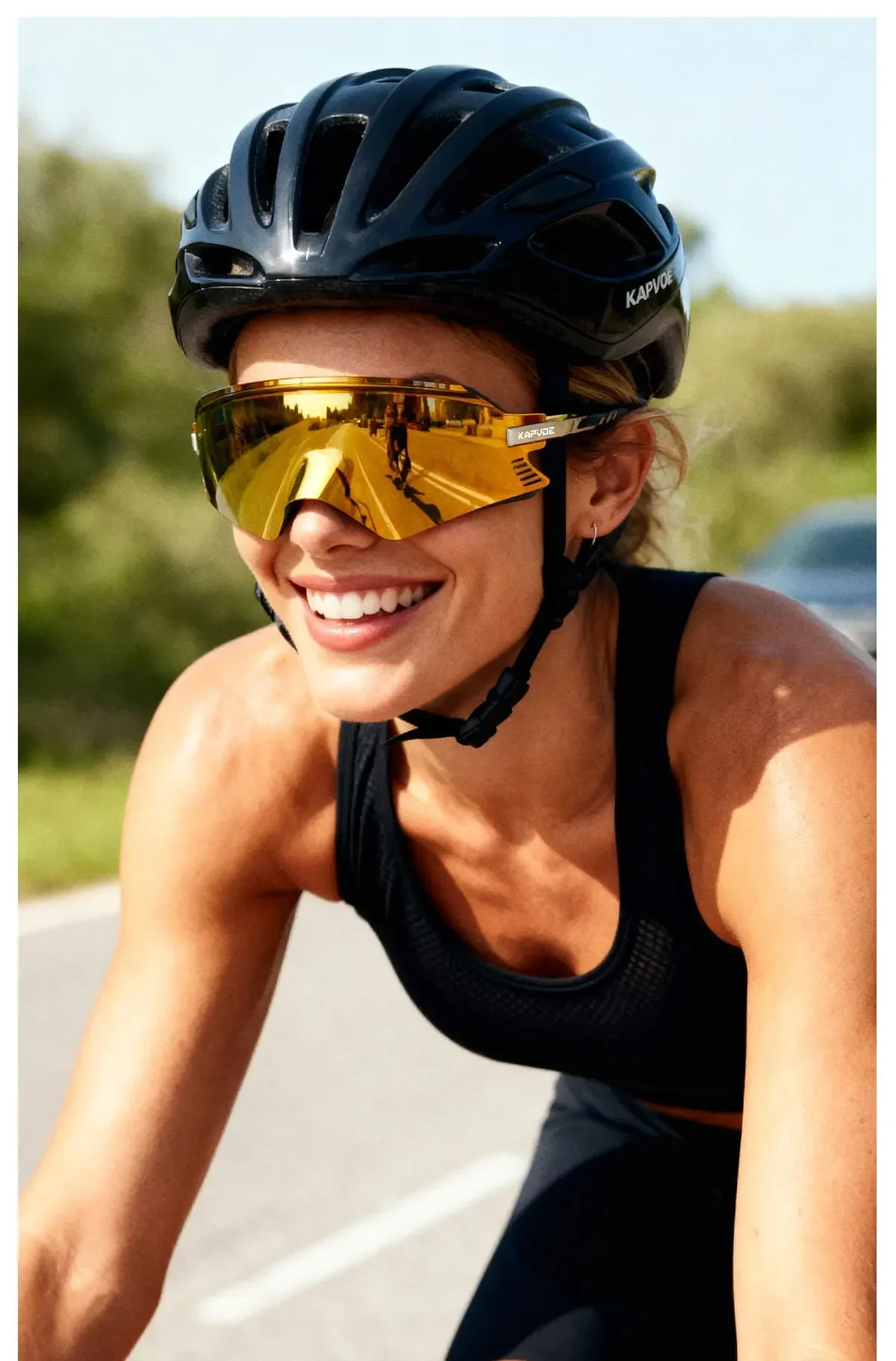 KAPVOE Eagle Beak Integrierte Fahrradbrille Rennbrille Fahrradsonnenbrille MTB Rennrad Outdoor-Sport Fahrradbrille für Männer und Frauen – Detail 17