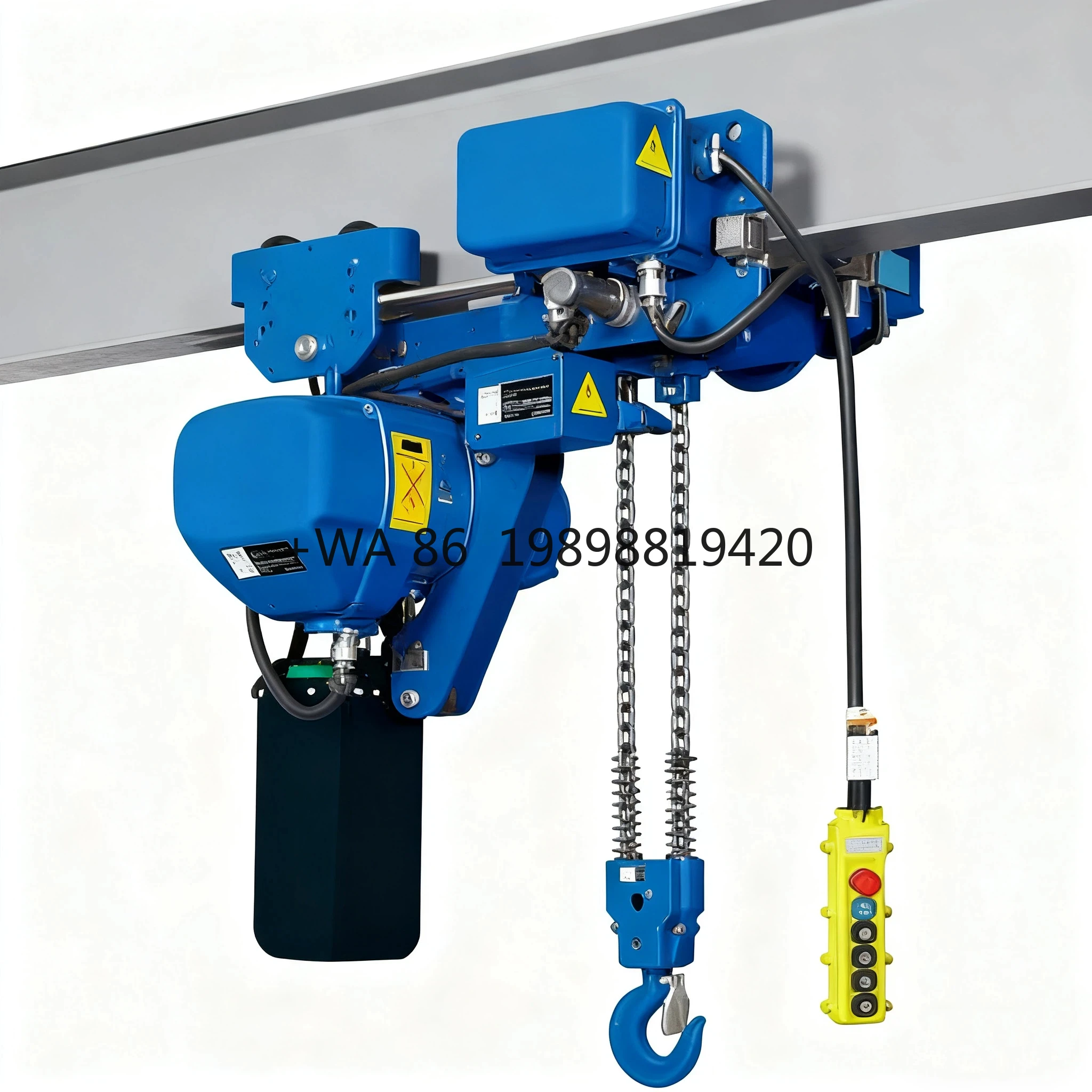 

Новая цепь с призрачной головкой, электрическая таль, 1 тонна, промышленный подъемный кран, 380 В, металлический подвесной контроль, защита IP65, 30 м, регулируемый