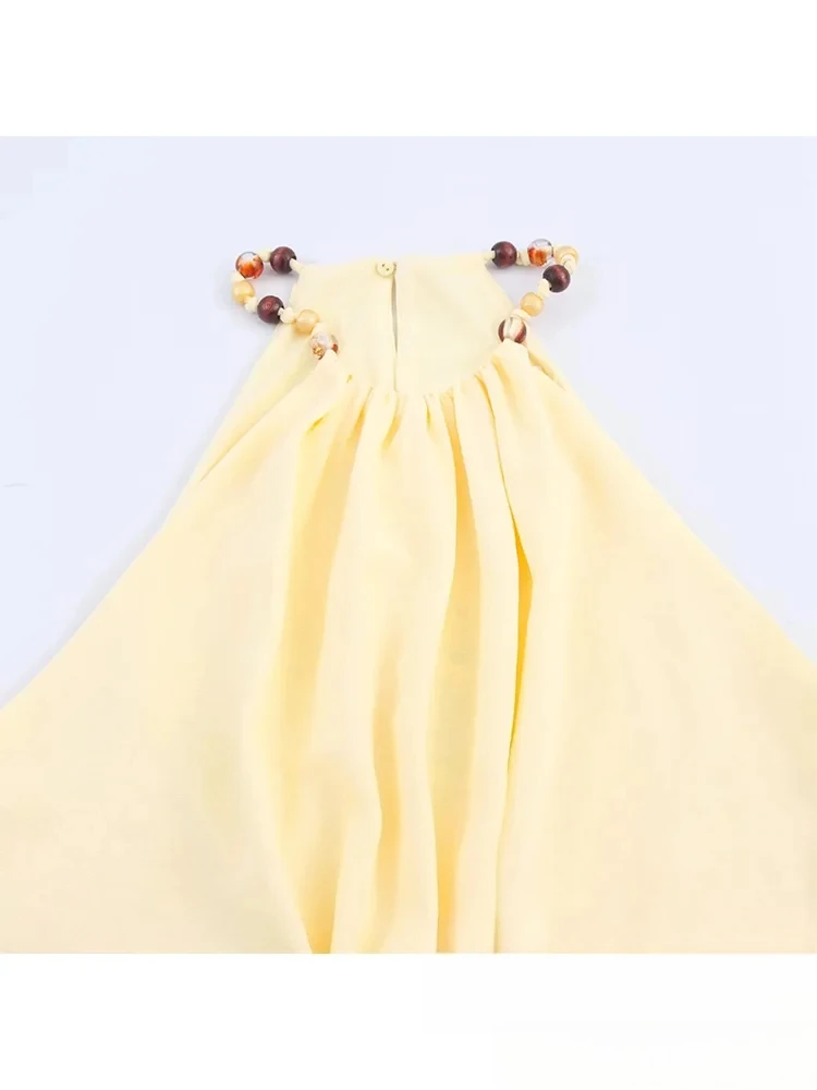 KONDALA Elegant Sexy Chic Women Dress Solid Halter Sleeveless Backless Zipper Long Vestidos New Fashion 2025 Autumn Dress