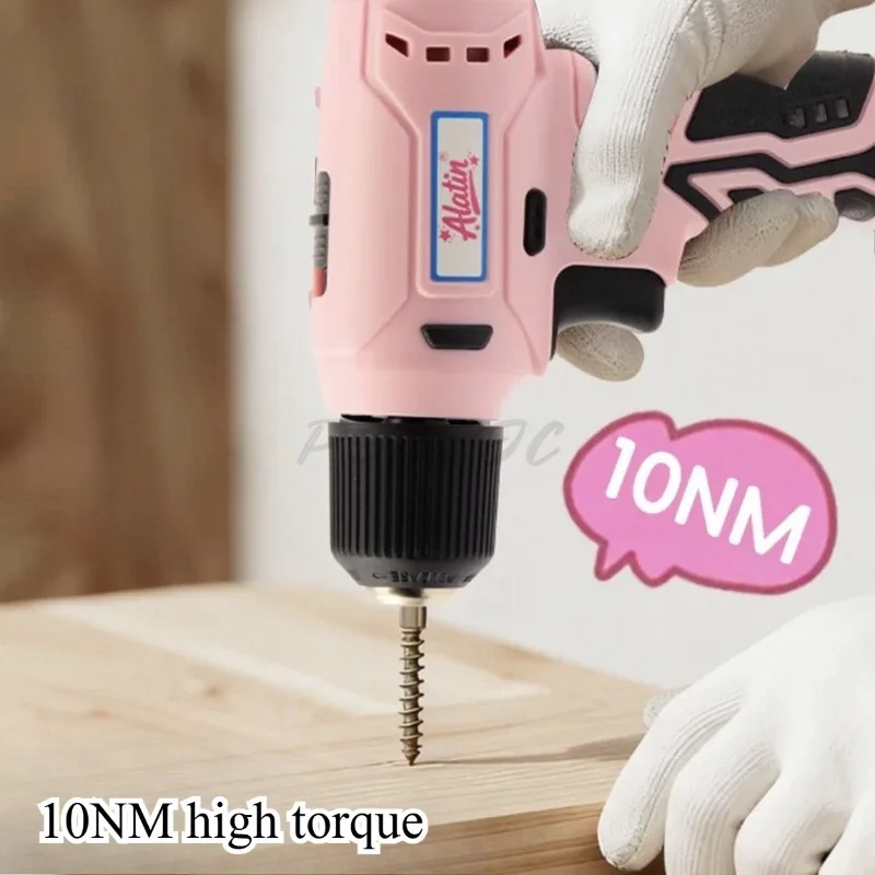 Pink Girl Specific Household Tool Set Mini Electric Drill Multifunctional DIY Repair Tool Complete Set