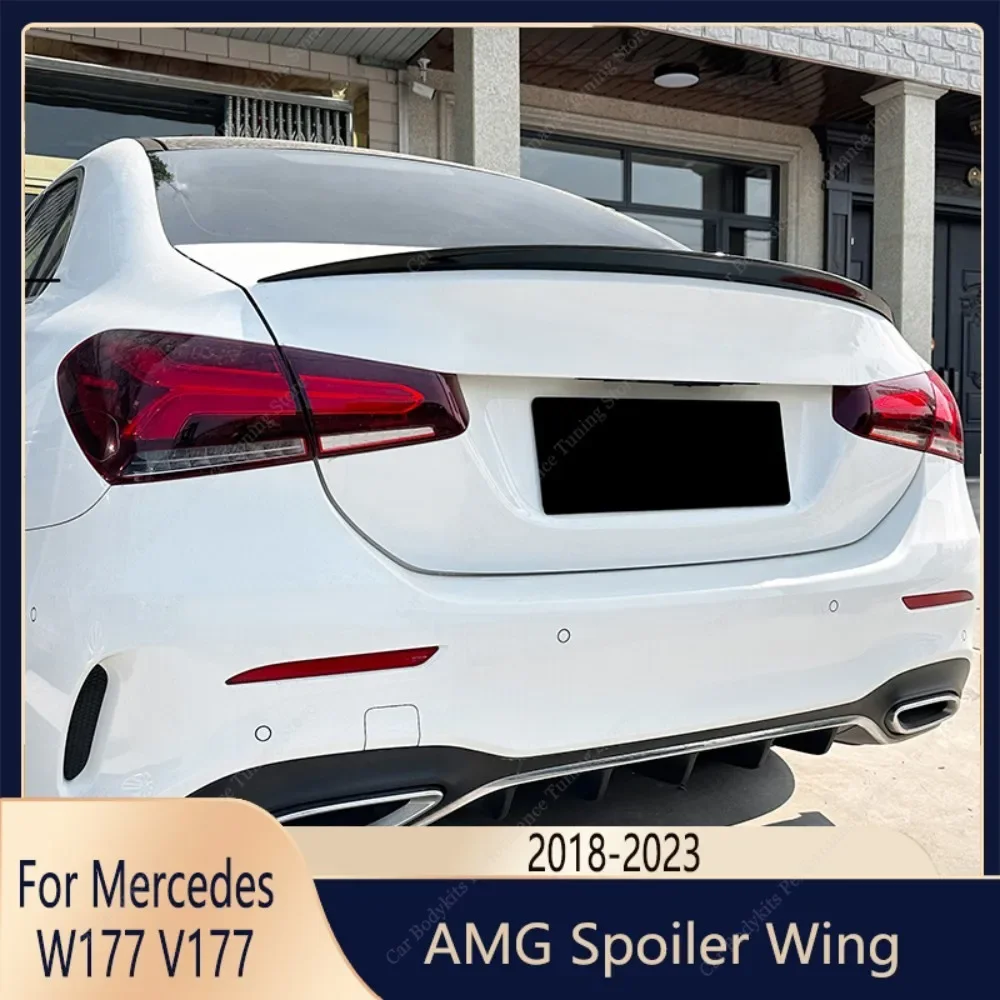 

For Mercedes W177 V177 A Class A45 Rear Roof Spoiler Wing Spoiler Cap A180 A200 A220 A35 AMG Spoiler Caps Bodykits 2018-2023