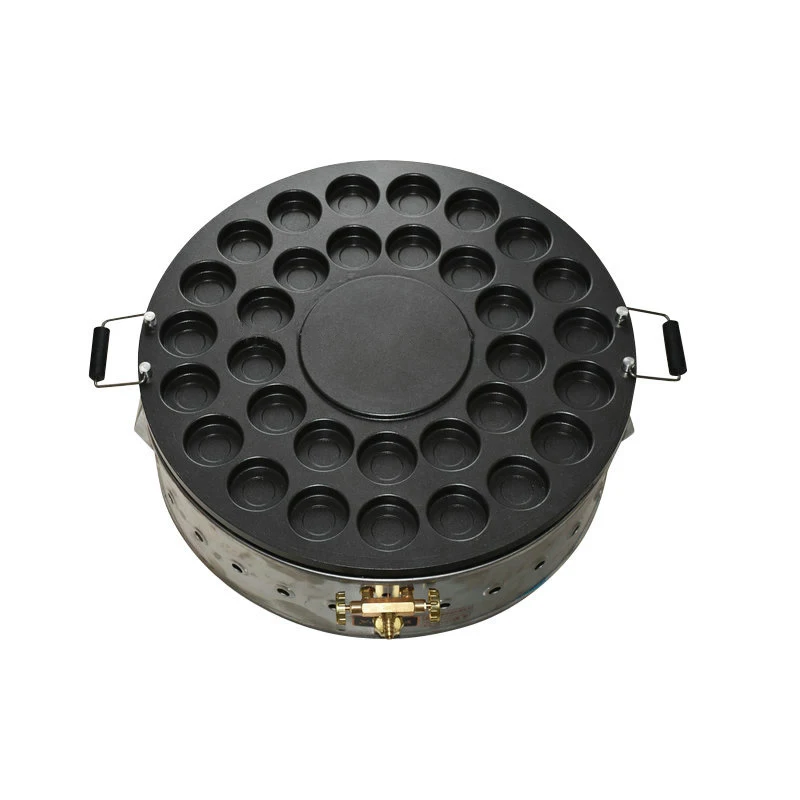 Mesin Burger telur wafel kartun mewah, mesin pembuat kue kacang merah lapisan tidak lengket 36 lubang 6.8CM, jenis Gas