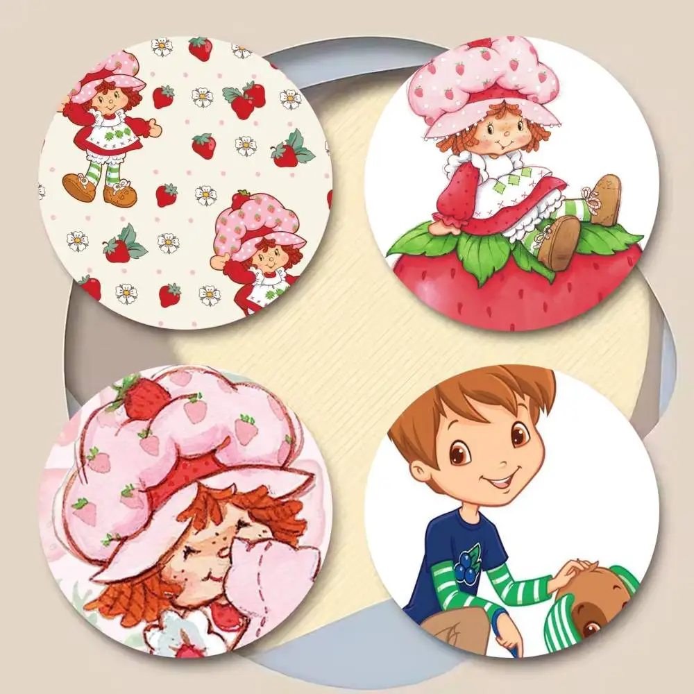 S-Strawberry Shortcake Berry 25mm 32mm 44mm 58mm 75mm Brooches Badges Pins for Accessories Gift
