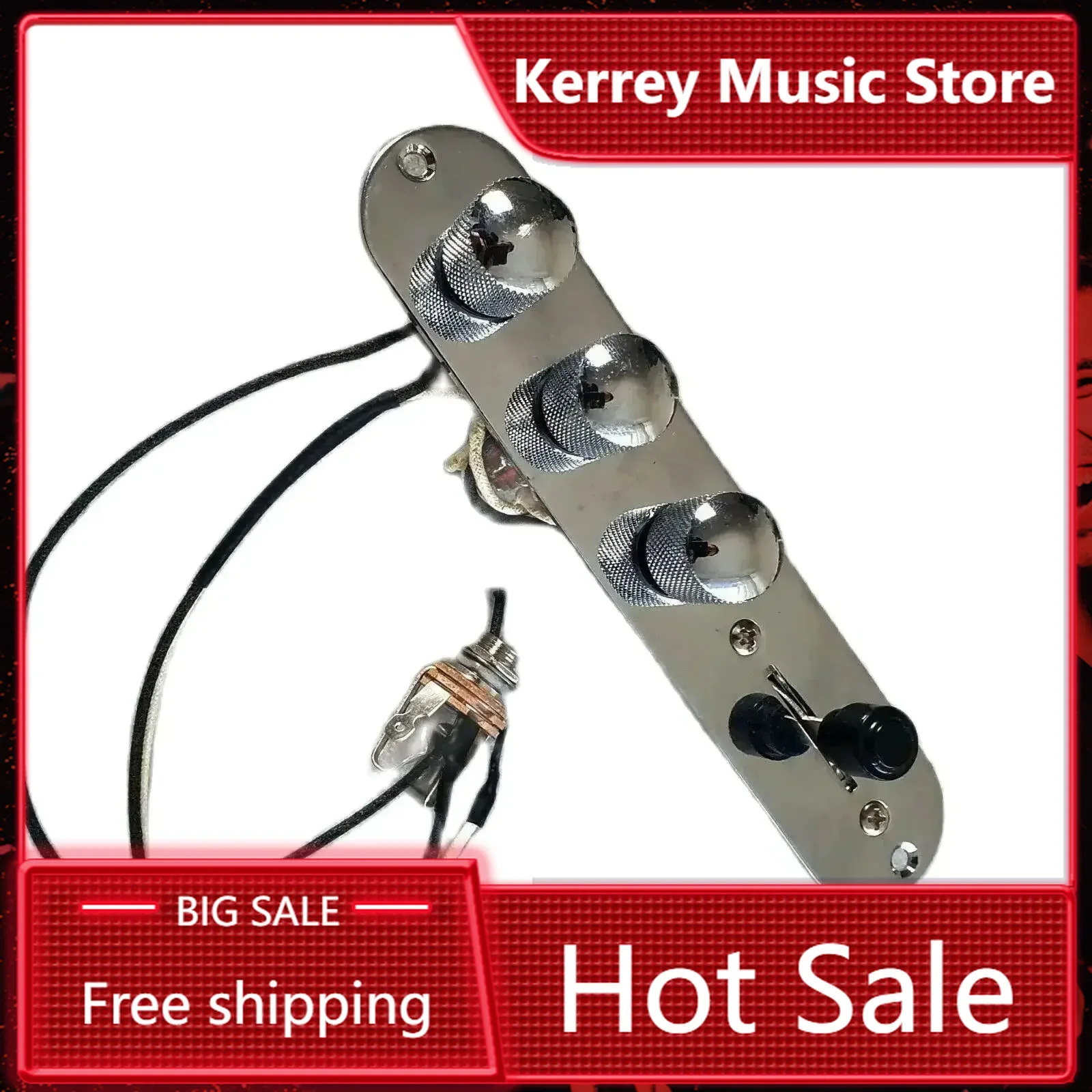 

Hot Sale--Control Panel (TMAS-C) - Prewired With 500K Pots & Orange Drop Capacitors (Custom Basin Oak Switch)"