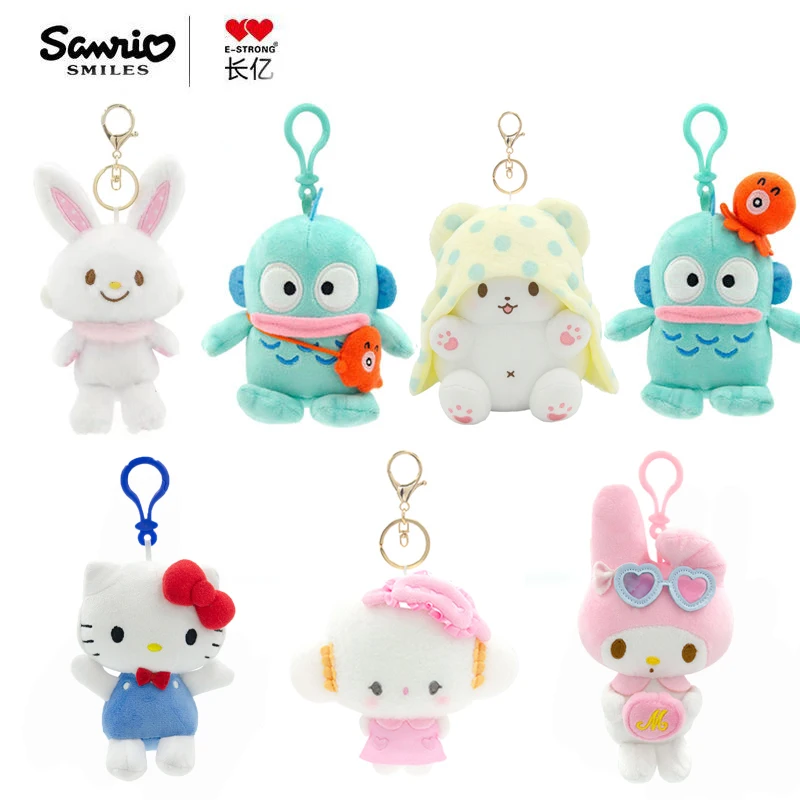 Genuino Sanrio Hangyodon Marumofubiyori Wish Rabbit 11CM Ciondolo Peluche Piccoli Pendenti E Ciondoli Sayuri Super Soft Doll Ragazze Ragazzi Regalo