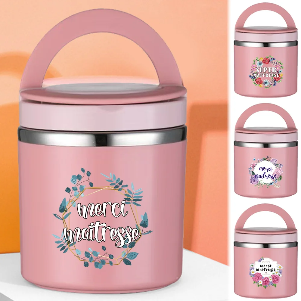 

Термос для супа серии Maitresse, легкий, однослойный, для детей, студентов, офиса, удобный для переноски, термоконтейнер для пикника.
