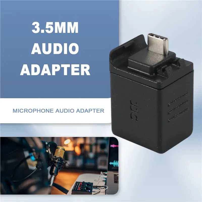 A98Z 3.5Mm Audio Adapter Withtype-C Charging Port Fordji OSMO Action 4/5 Pro Camera Supports External Microphone Input