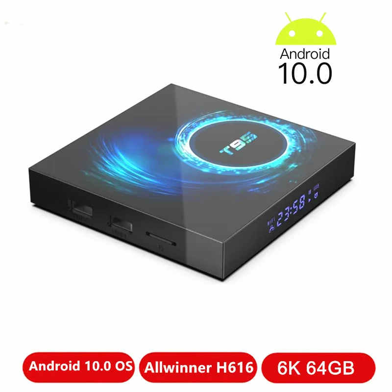 T95 Android 10 Tv Box 4GB 64GB Allwinner H616 Quad Core 1080p H.265 Bluetooth 5.0 6K Youtube Android 10.0 Set Top Box