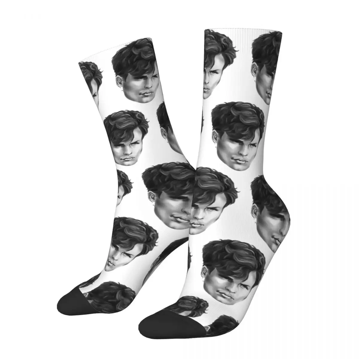 Spencer Reid From Criminal Minds Socks Retro Stockings Winter Non Skid Men's Socks Comfortable Design Running Sports Socks