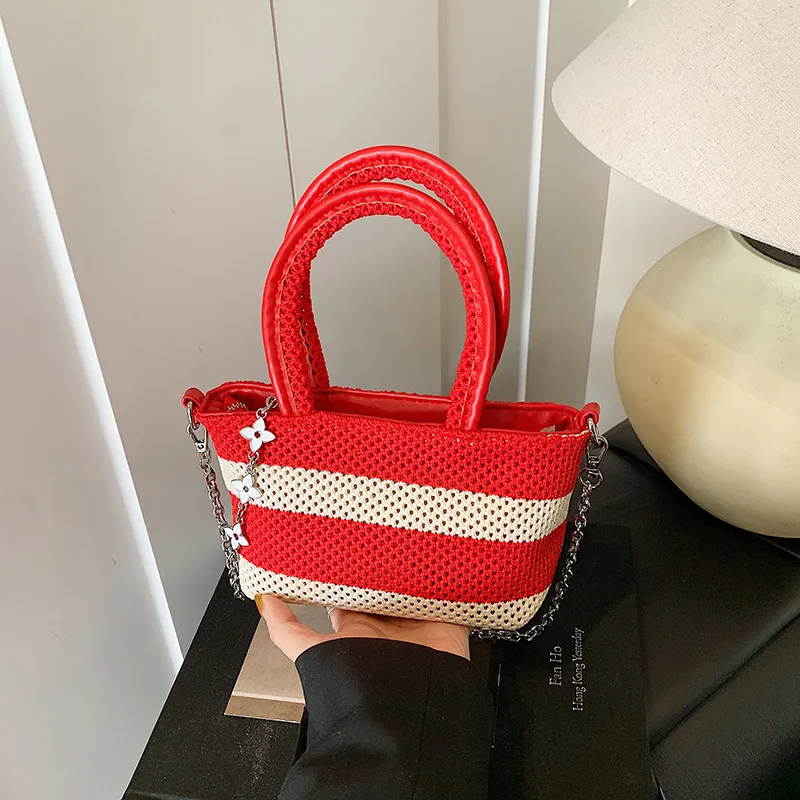 

Fashion Women Woven Handbag Large Capacity Casual Tote Bag Woven Straw Shoulder Bag Medium Size Handbag Summer Beach Travel Bags