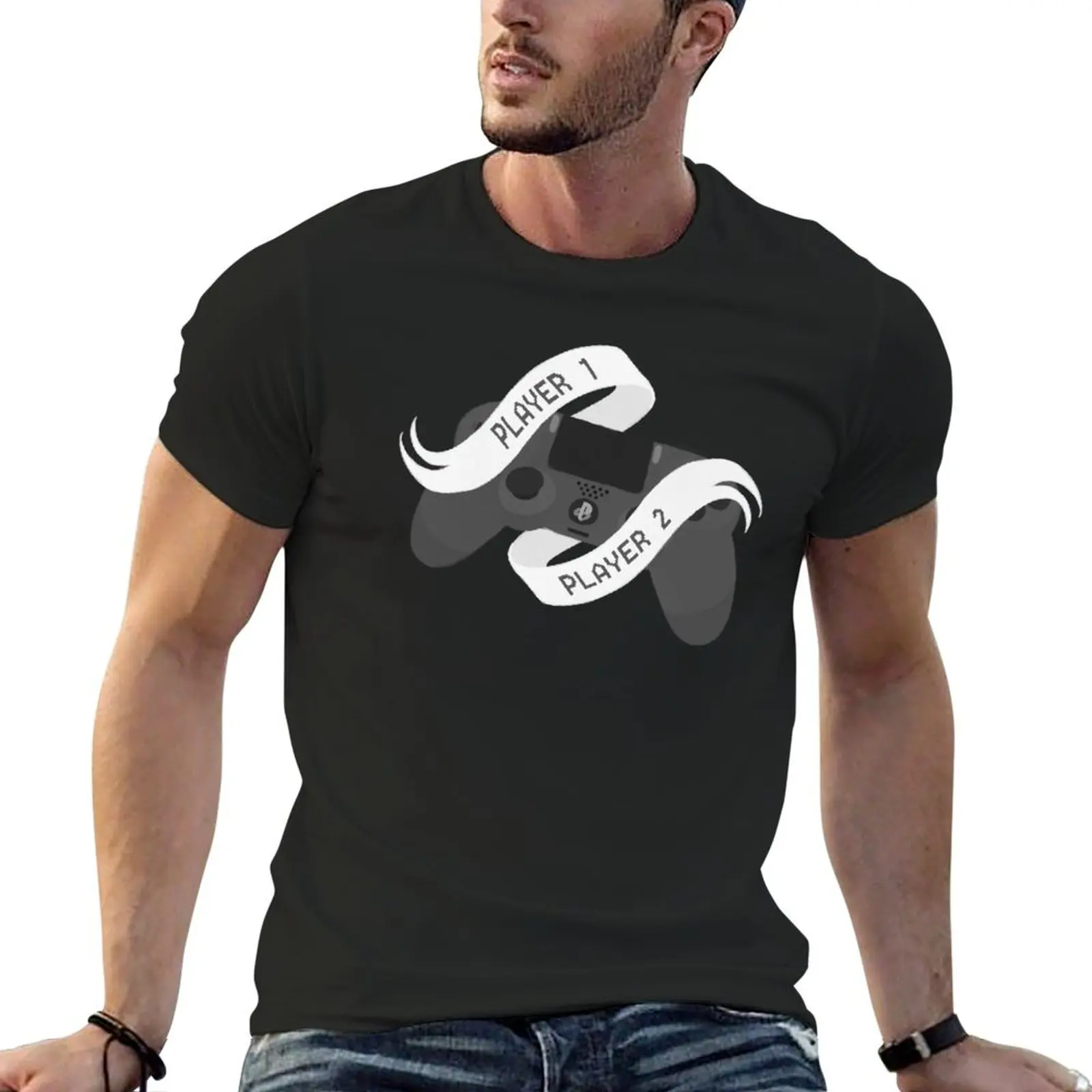 

Player 1 & Player 2 T-Shirt affliction shirts rapper graphic tees funny shirt cotton t shirts for men cotton