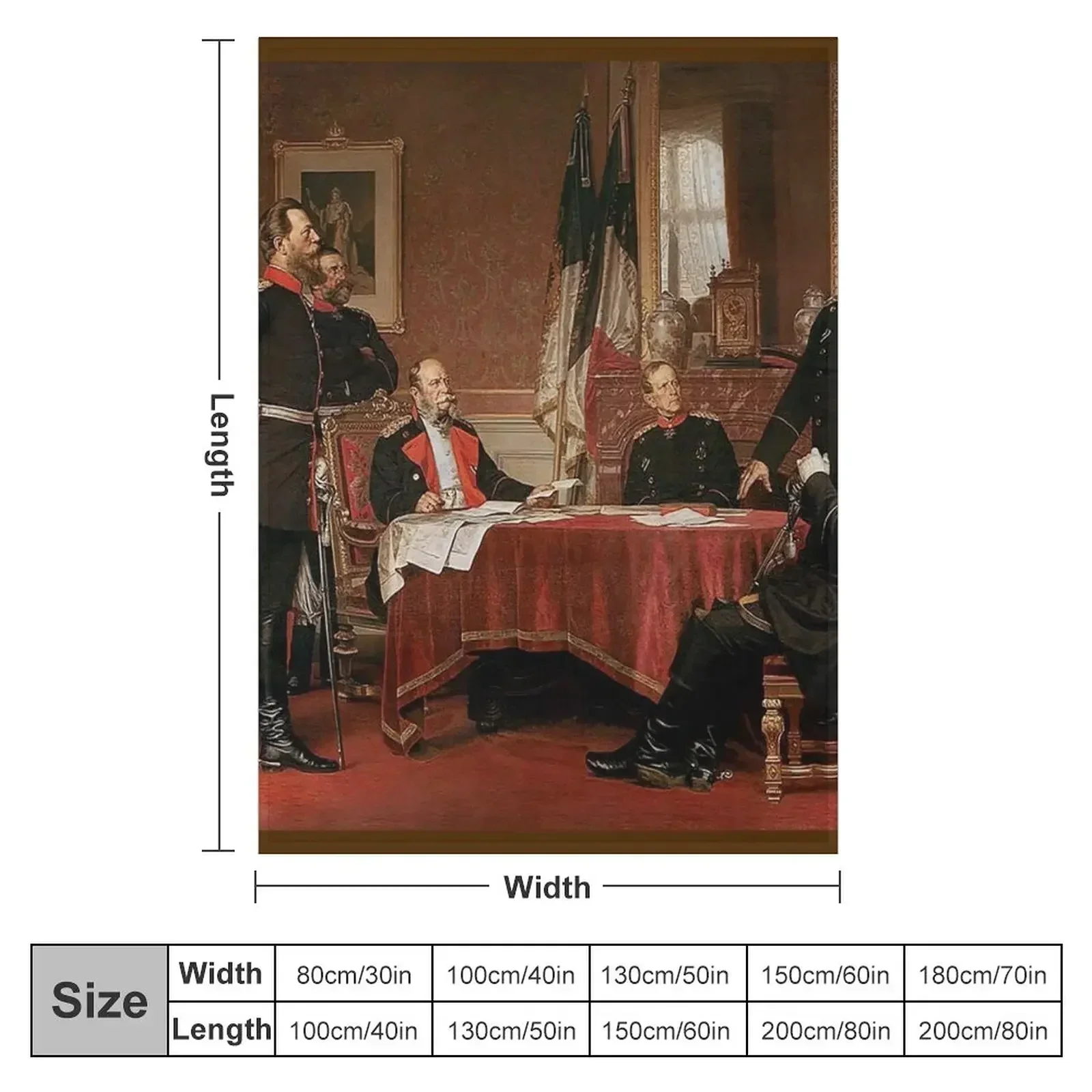 Prussian High Command, 1870 Throw Blanket couch cozy soft plush fuzzy picnic outdoor blanket