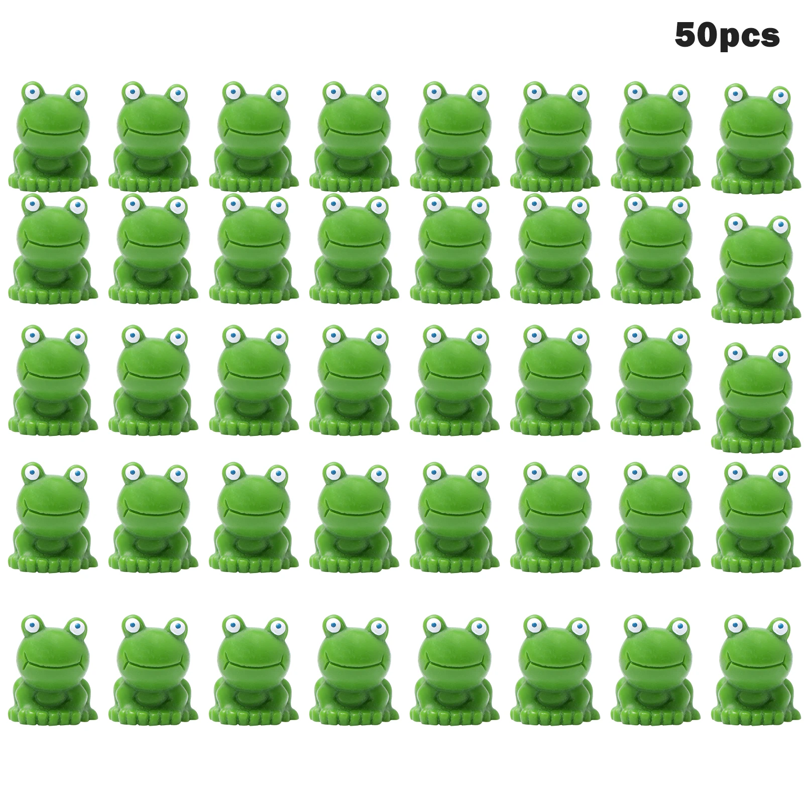 50 Pcs Mini Frog Garden Decor Green Frog Figurines  Miniature Home Décor Tiny Plastic Frogs Fairy Garden Decor