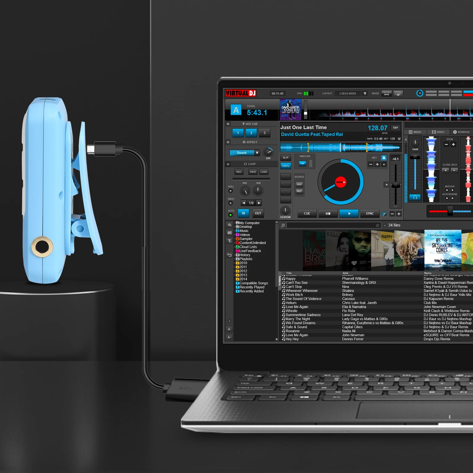 مشغل موسيقى MP3 صغير من Vandlion محرك أقراص USB 250 مللي أمبير في الساعة جهاز تشغيل الموسيقى المحمول Hifi جهاز Walkman بدون فقدان مشبك خلفي أزرق X18