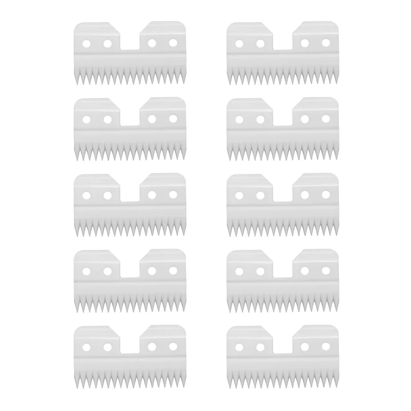 10 pçs/lote substituível cerâmica 18 dentes pet cerâmica clipper lâmina de corte para oster a5 série quente