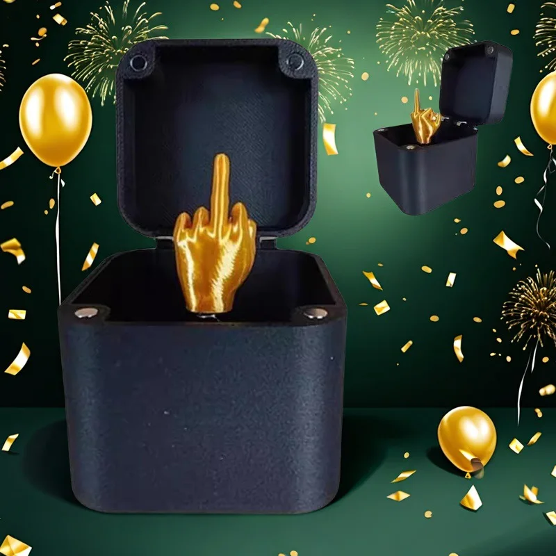 خارج الصندوق المنبثقة الاصبع الوسطى هدية مربع الإبداعية مكتب ديكور المنزل الهدايا الاصبع الوسطى الجدة عيد الميلاد مضحك المزحة هدية #5