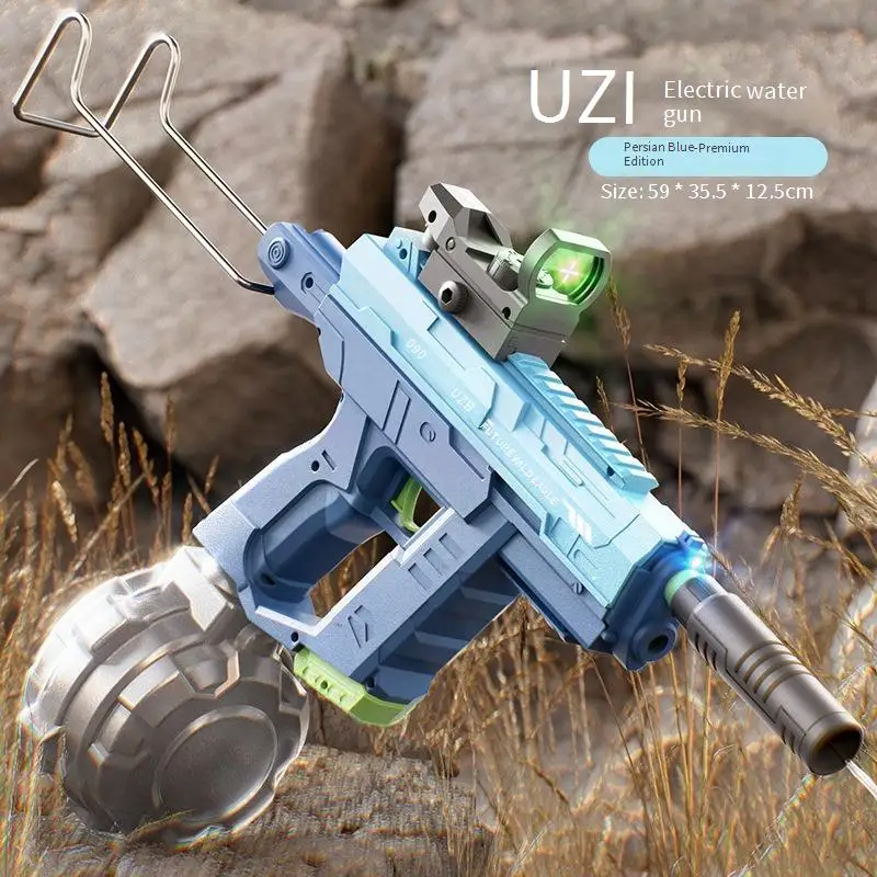 Space hand self priming three functions -UZI light electric water gun summer water toy