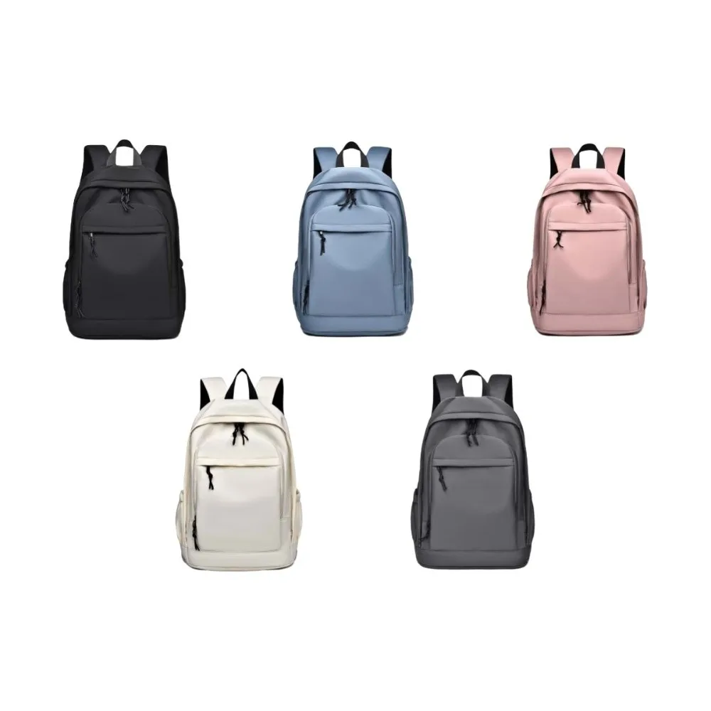 Mochila para laptop de grande capacidade, à prova d'água, tecido oxford, bolsa escolar para estudantes, multibolsos, cor sólida, mochila de viagem, faculdade