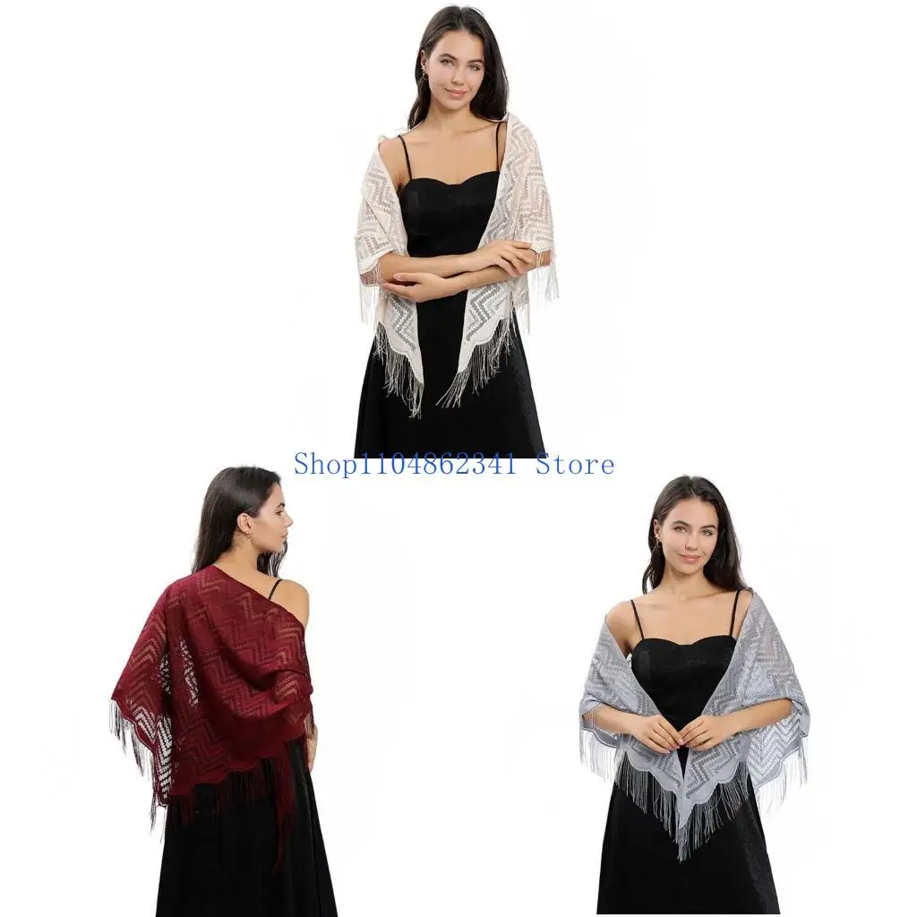 

5ASD Роскошный треугольник кружевной шаль Шал