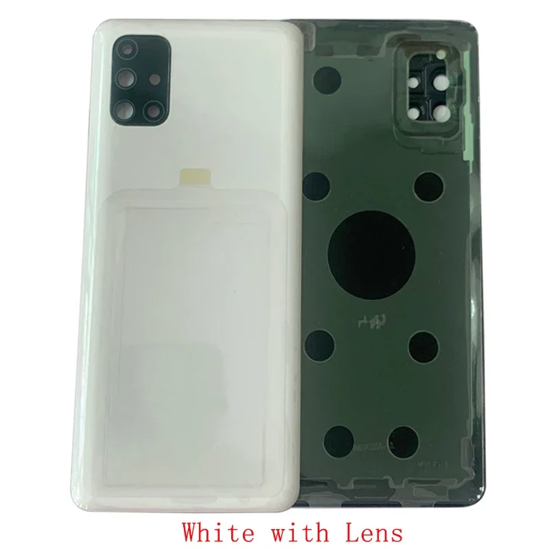 Battery Cover Rear Door Back Case Housing For Samsung M51 M515F Battery Cover with Camera Frame Logo Replacement Parts