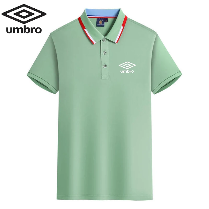 Embroidery Umbro Men's Breathable Polo Shirt Summer New Business Leisure High Quality Lapel Anti-shrink Polo Shirt for Men