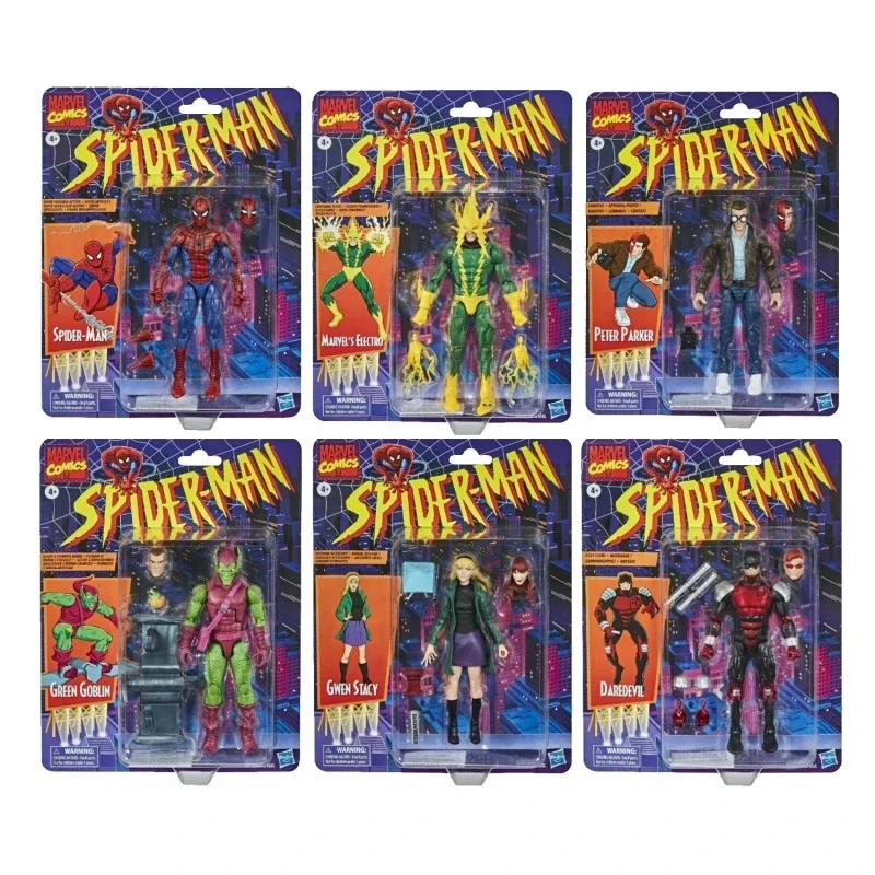 Original Marvel Legends Kingpin Peter Parker Green Goblin Gwen Stacy Mysterio Action Figure Movable Doll Children\'s Toy Gifts