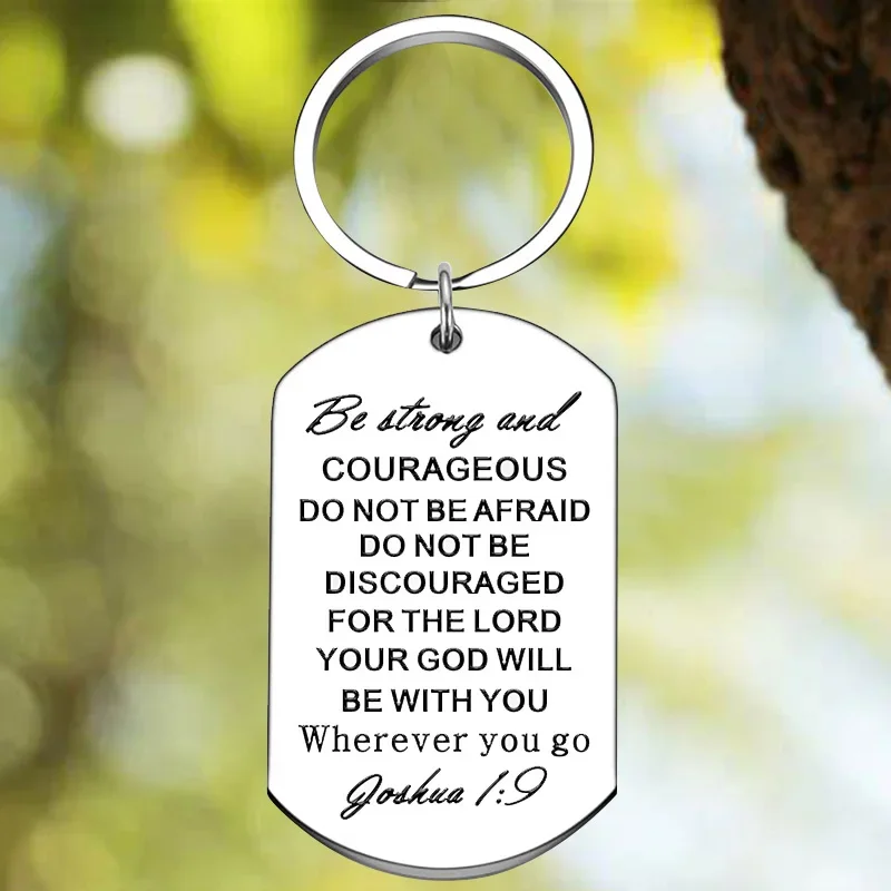 New Bible Christian Keychain Pendant Inspirational Bible Verse Key Chain Religious gift