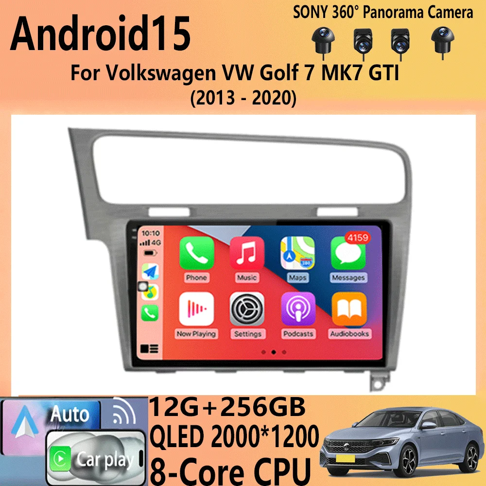 

Car Radio Android 15 For Volkswagen VW Golf 7 MK7 GTI 2013-2020 Carplay HD Multimedia Auto Qualcomm GPS Stereo Video Player 2din