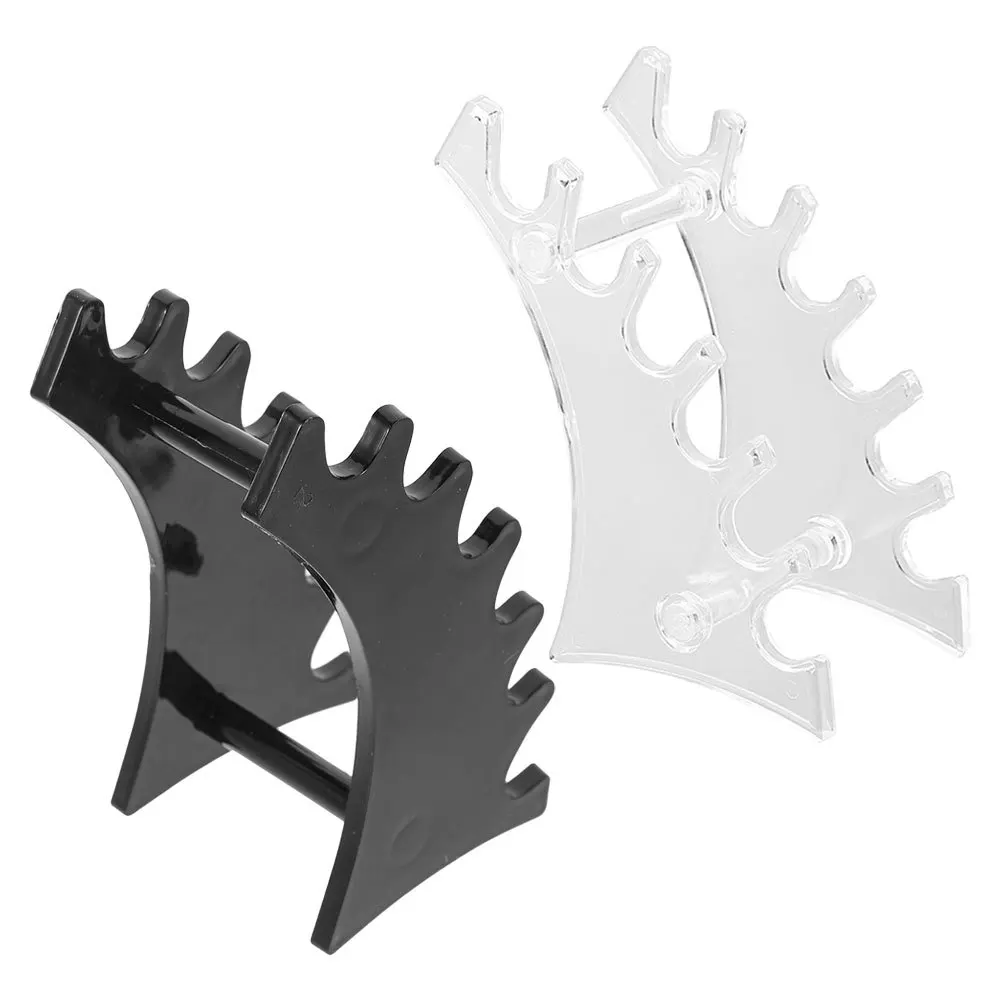 2 pezzi organizer per pennelli per trucco rack in plastica a 6 slot espositore per penne porta pennelli orizzontale stendino espositori per penne