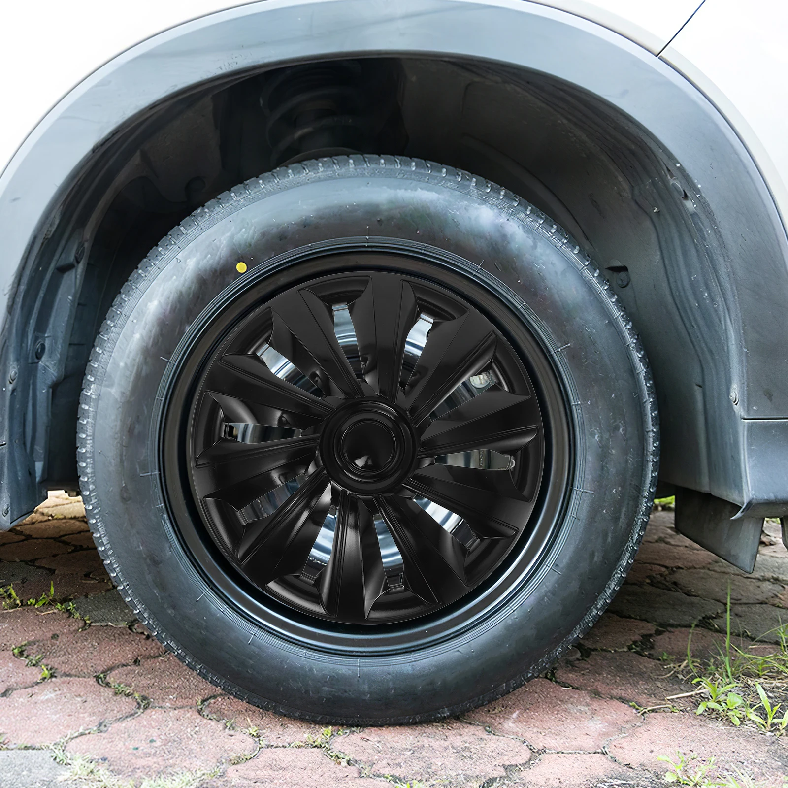 

14 Inch Universal Wheel Hub Caps Durable Plastic Clip on Hubcap Cover Replacement Car Exterior Accessories Truck Suv