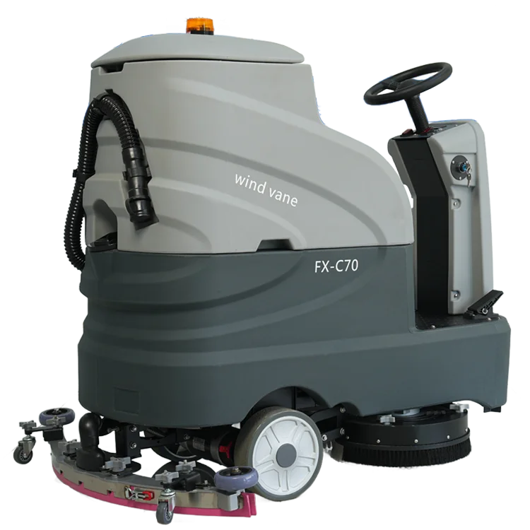 Mini Electric Ride-Type Industrial Floor Scrubber Sweeper Machine With Automatic Vacuum For Cleaning Floors