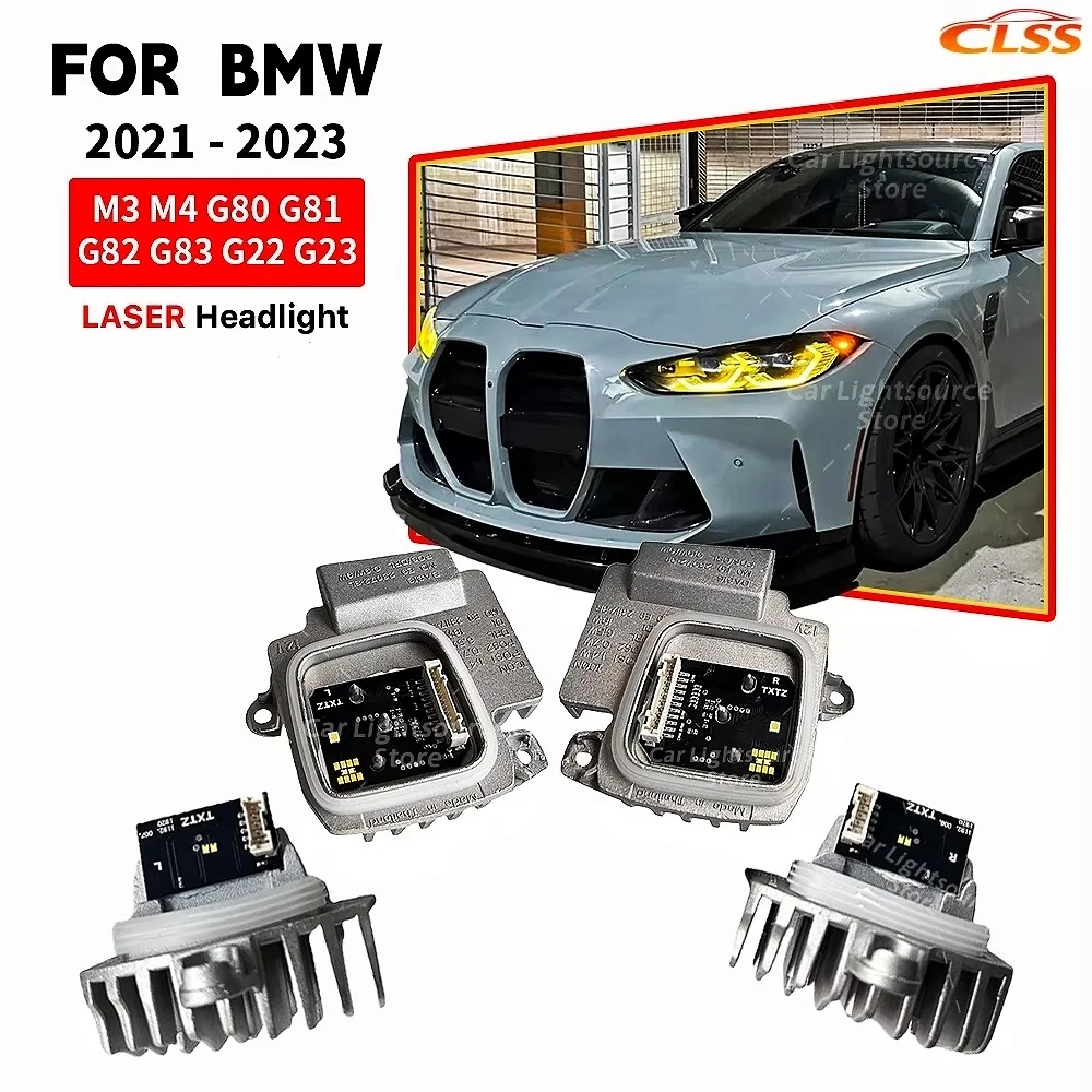 CSL Yellow DRL LED Module 63119851047 For BMW 430i M440i M3 G80 M4 G82 G83 G22 G23 G26 2021-2023 Daytime Running Lights Blue Red