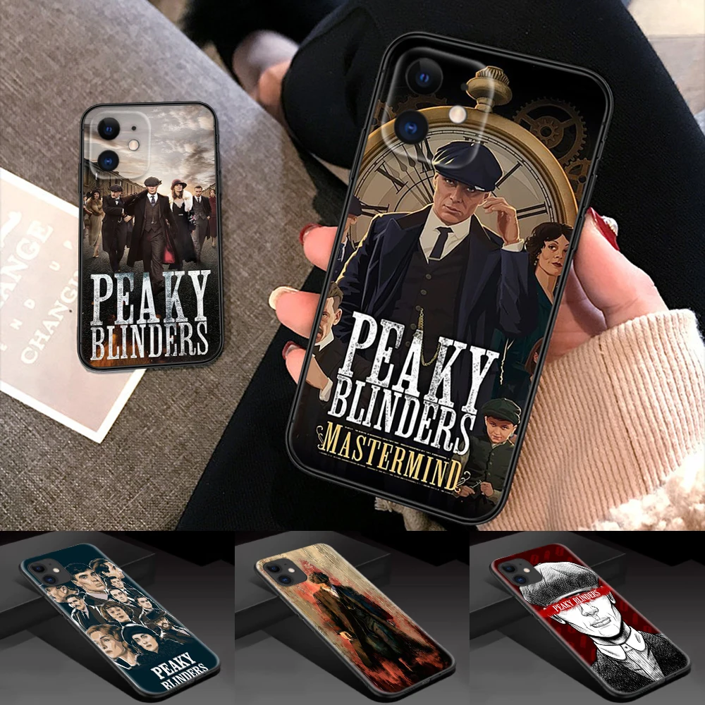 TV P-Peaky B-Blinders Soft Silicone Phone Case for iPhone 15 14 Plus 13 12 11 X XS XR Pro Max Mini 8 7 Plus