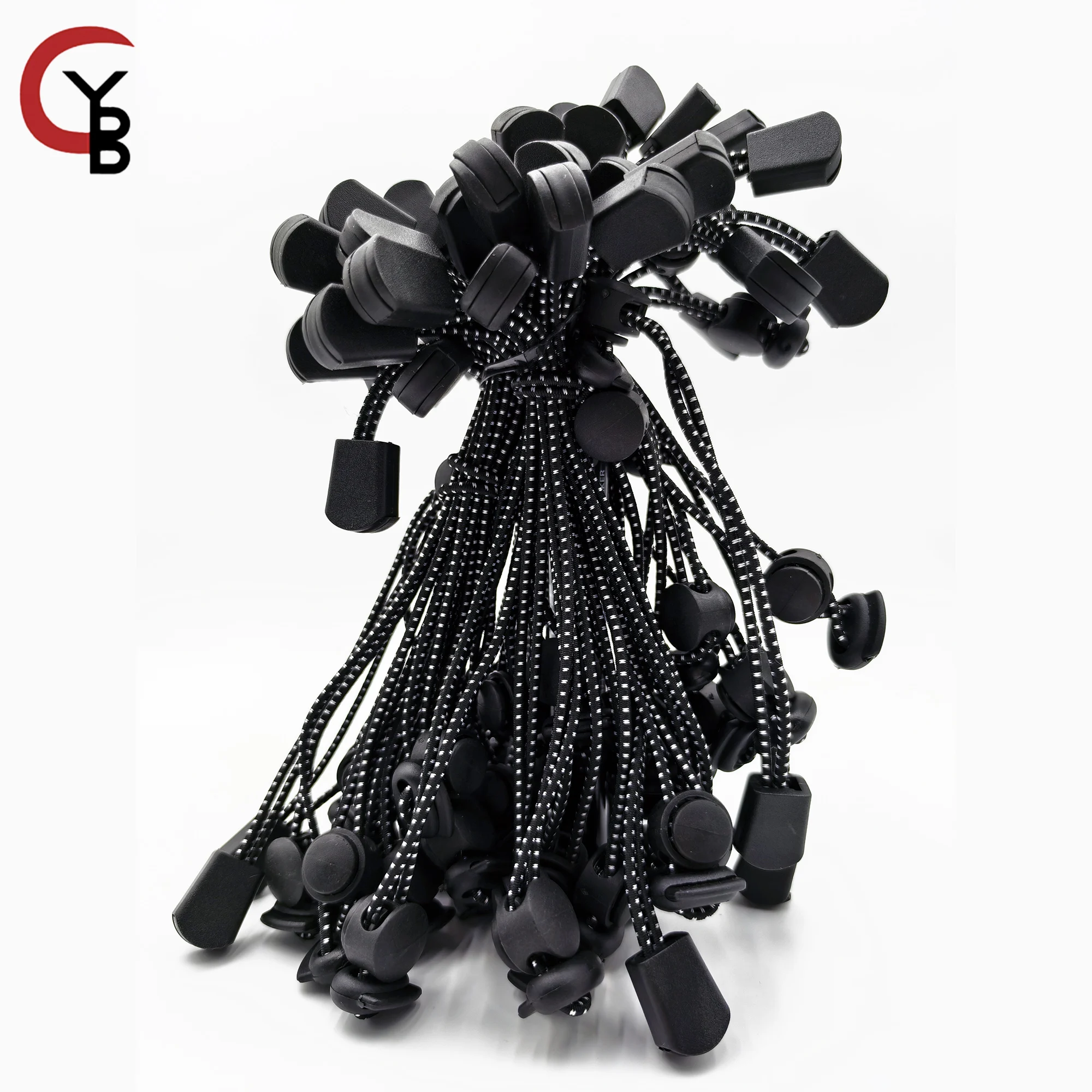 

YANBIGUO 30/50pcs Backpack Bungee Cords with Buckle,Outdoor Hiking Hook/Pole/Fixed Elasti Rope Buckle,Binding Elastic Cord