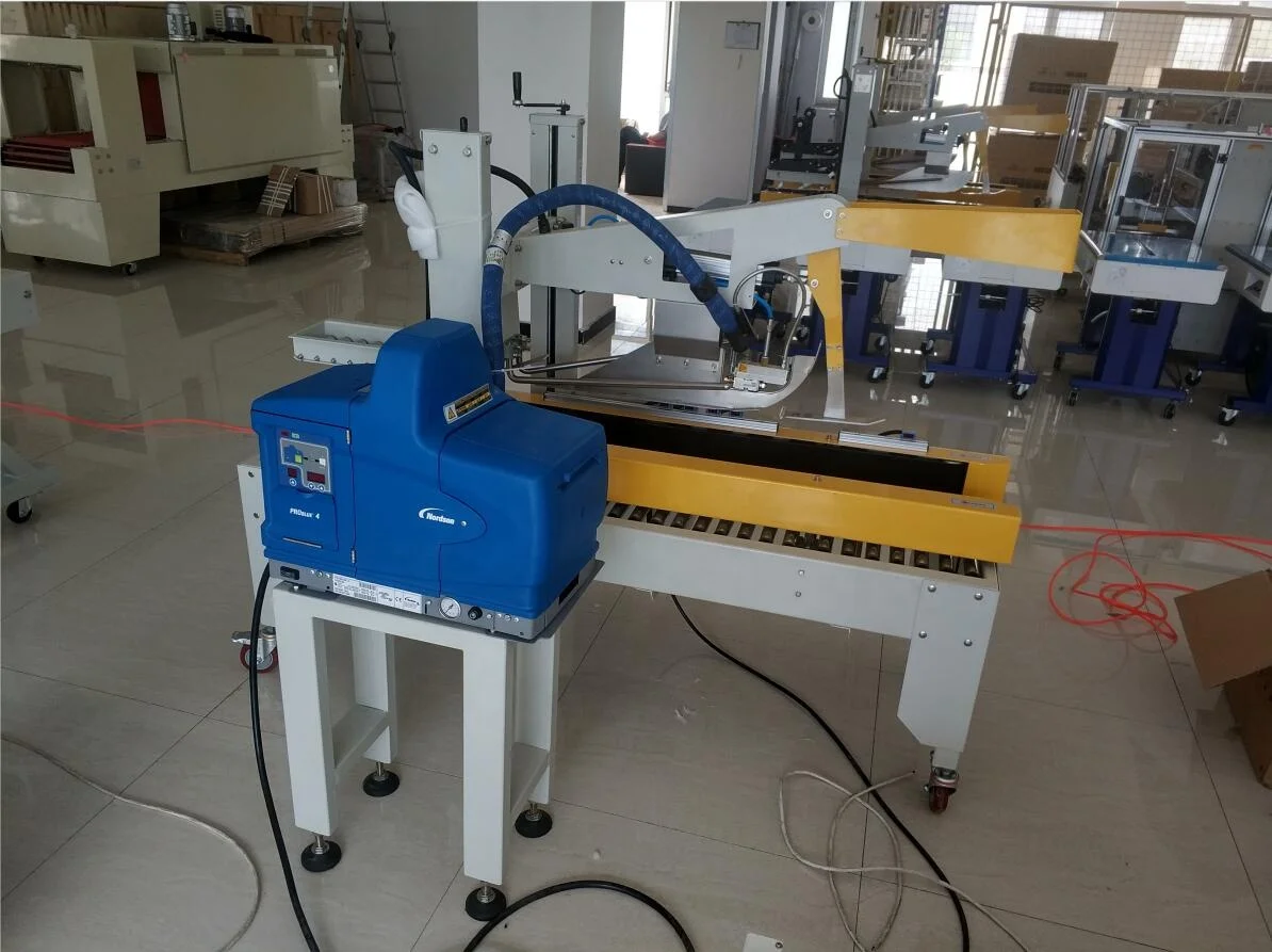 High Quality Automatic Hot Melt Glue Carton Case Sealer Machine and Closing Upper Flaps