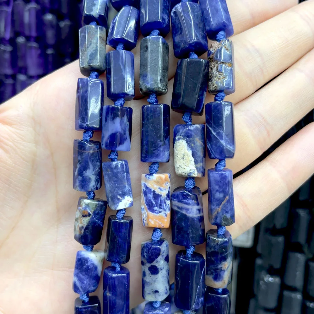 Amethyst Natural Stone Sodalite Barrel Shape 8x14mm Loose Beads DIY Natural Gemstone Beads for Jewelry Making