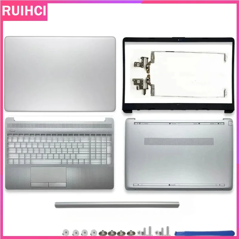 New For HP 250 G8 250 G9 256 255 G8 G9 Laptop Case LCD Back Cover Bezel Lid Palmrest Bottom Case Hinges Cover Silver TPN-C139