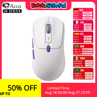 Akko Pulse 01 Gaming E-Sports Mouse with PAW3950 Sensor DPI Adjustable Tri-mode Lightweight Ergonomic Standard 8K Wireless Mouse