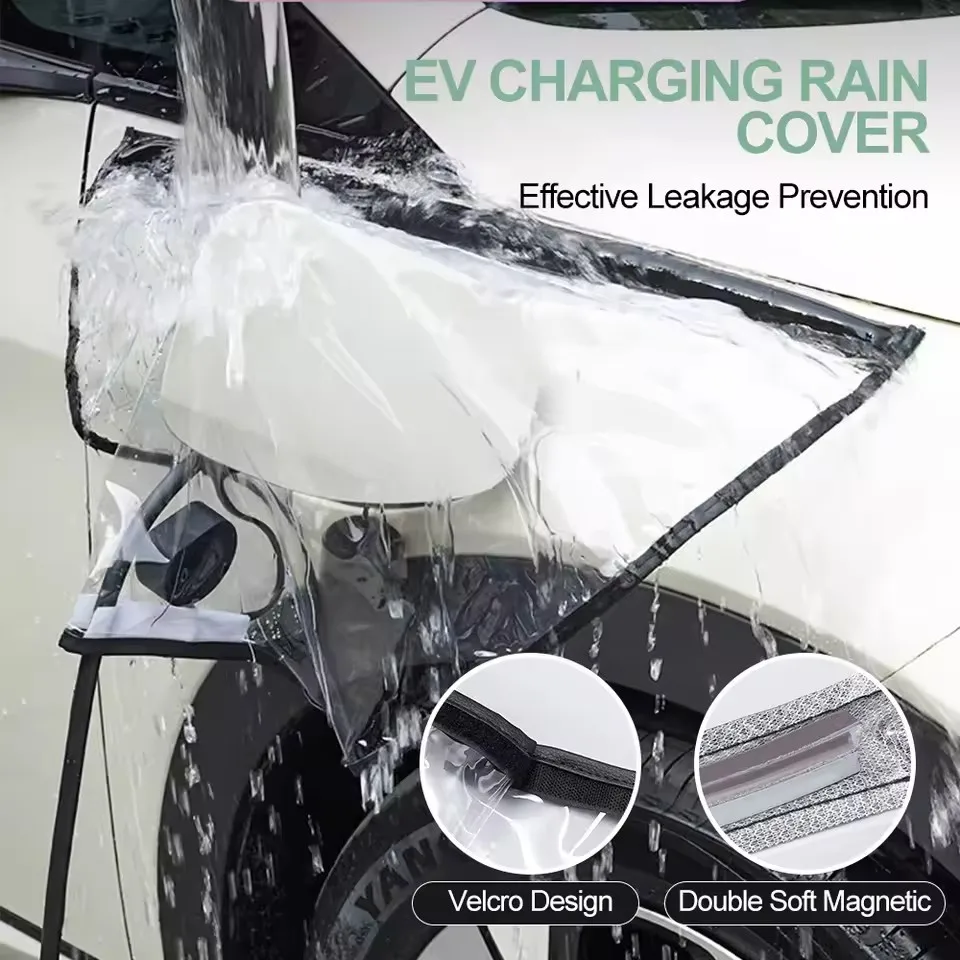 Universal Electric Car Charging Port Rain Cover, Outdoor Charging Waterproof Dustproof Protector Snow Rain Cover Car Accessories